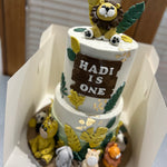 2 TIER JUNGLE MANIA CAKE