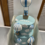 2 TIER BEAR, BALLOON AND CLOUD CAKE