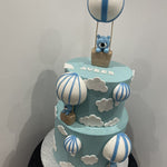 2 TIER BEAR, BALLOON AND CLOUD CAKE