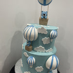 2 TIER BEAR, BALLOON AND CLOUD CAKE