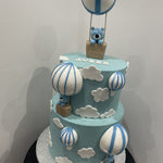 2 TIER BEAR, BALLOON AND CLOUD CAKE