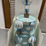 2 TIER BEAR, BALLOON AND CLOUD CAKE