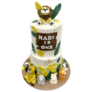 2 TIER JUNGLE MANIA CAKE