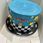 CAR THEME CHECK CAKE