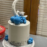 BABY ON THE MOON CHRISTENING CAKE