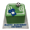 FOOTBALL PITCH WITH CUSTOM TOP CAKE