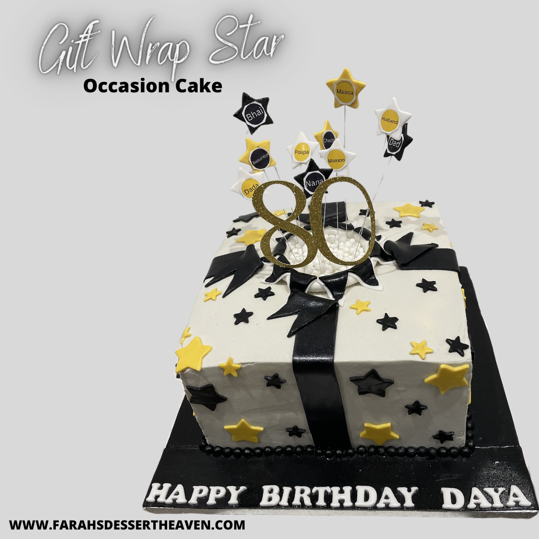 GIFT WRAP STAR CAKE