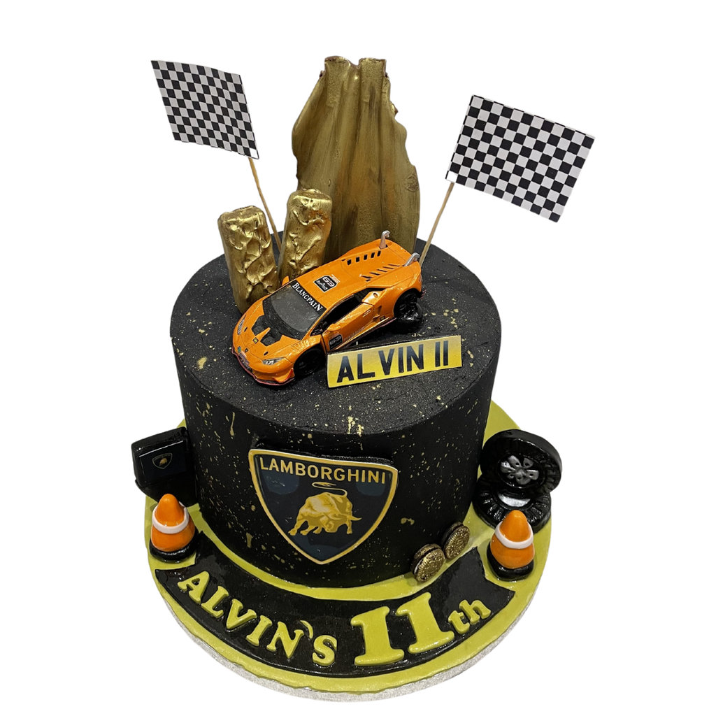 LAMBO THEMED CAKE