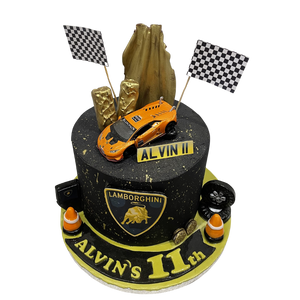 LAMBO THEMED CAKE