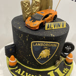 LAMBO THEMED CAKE