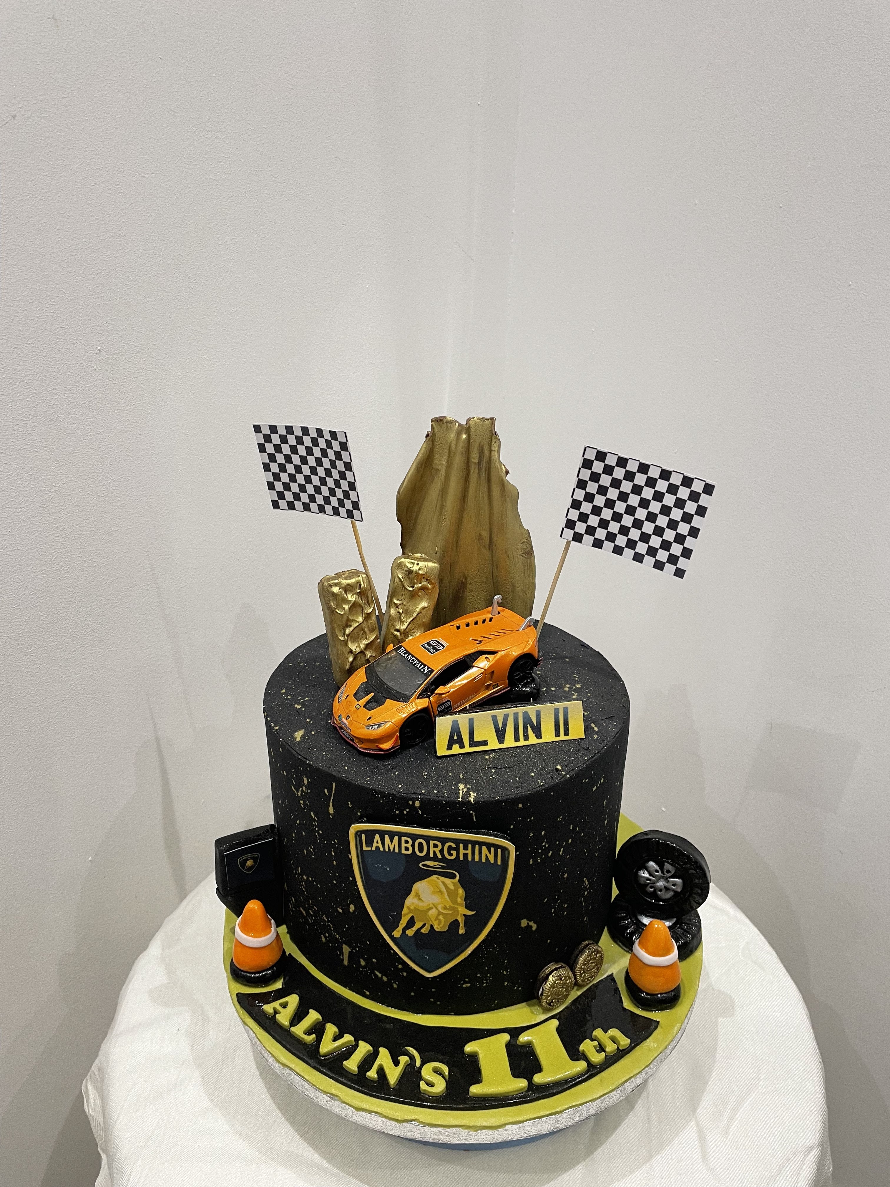 LAMBO THEMED CAKE