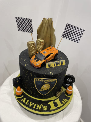 LAMBO THEMED CAKE