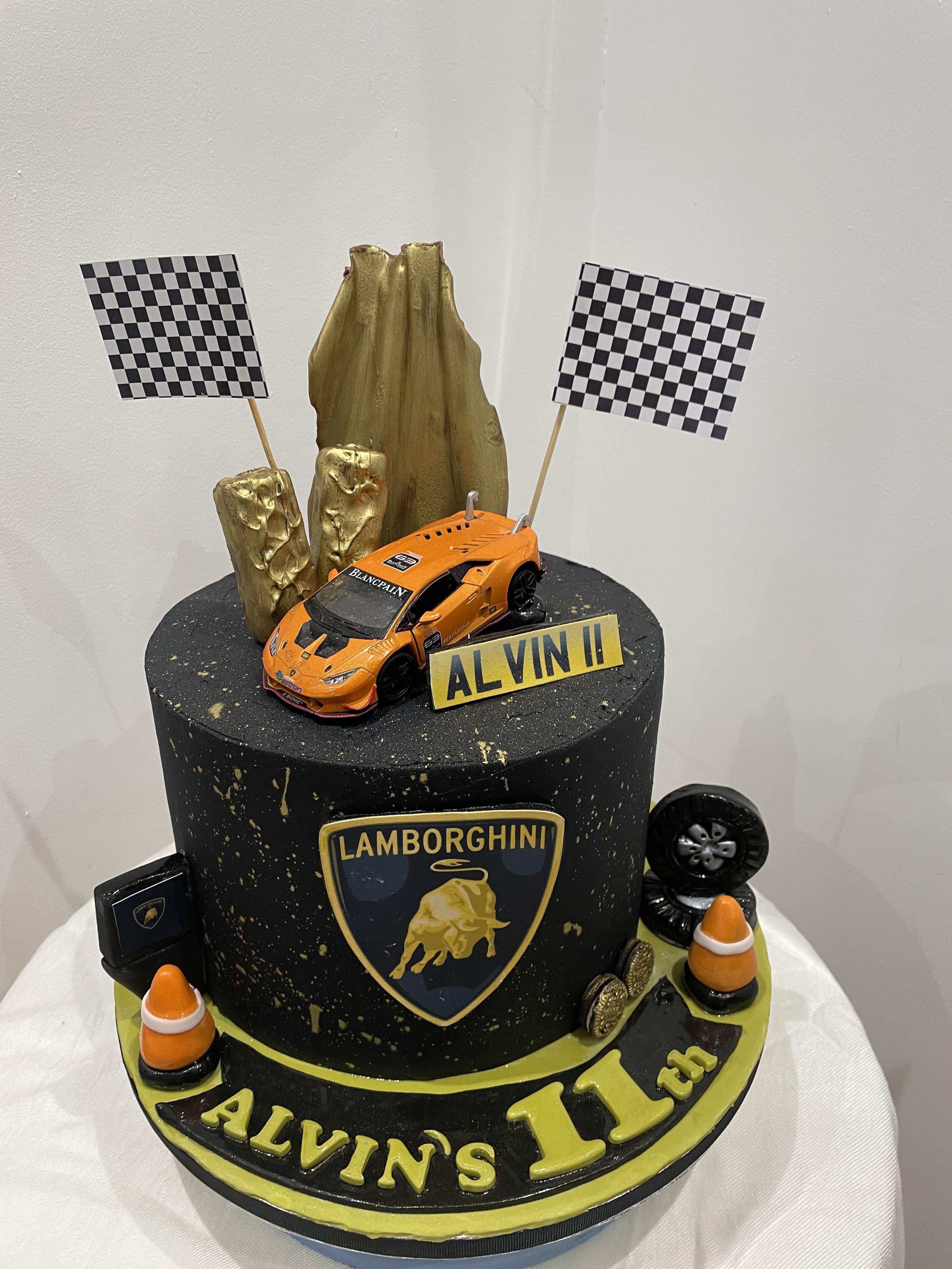 LAMBO THEMED CAKE