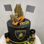 LAMBO THEMED CAKE