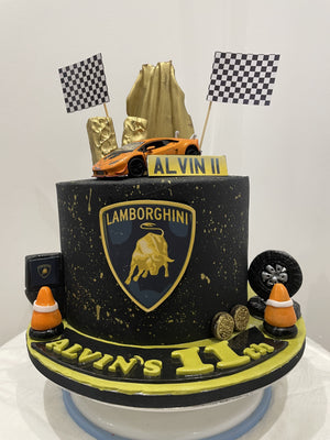 LAMBO THEMED CAKE