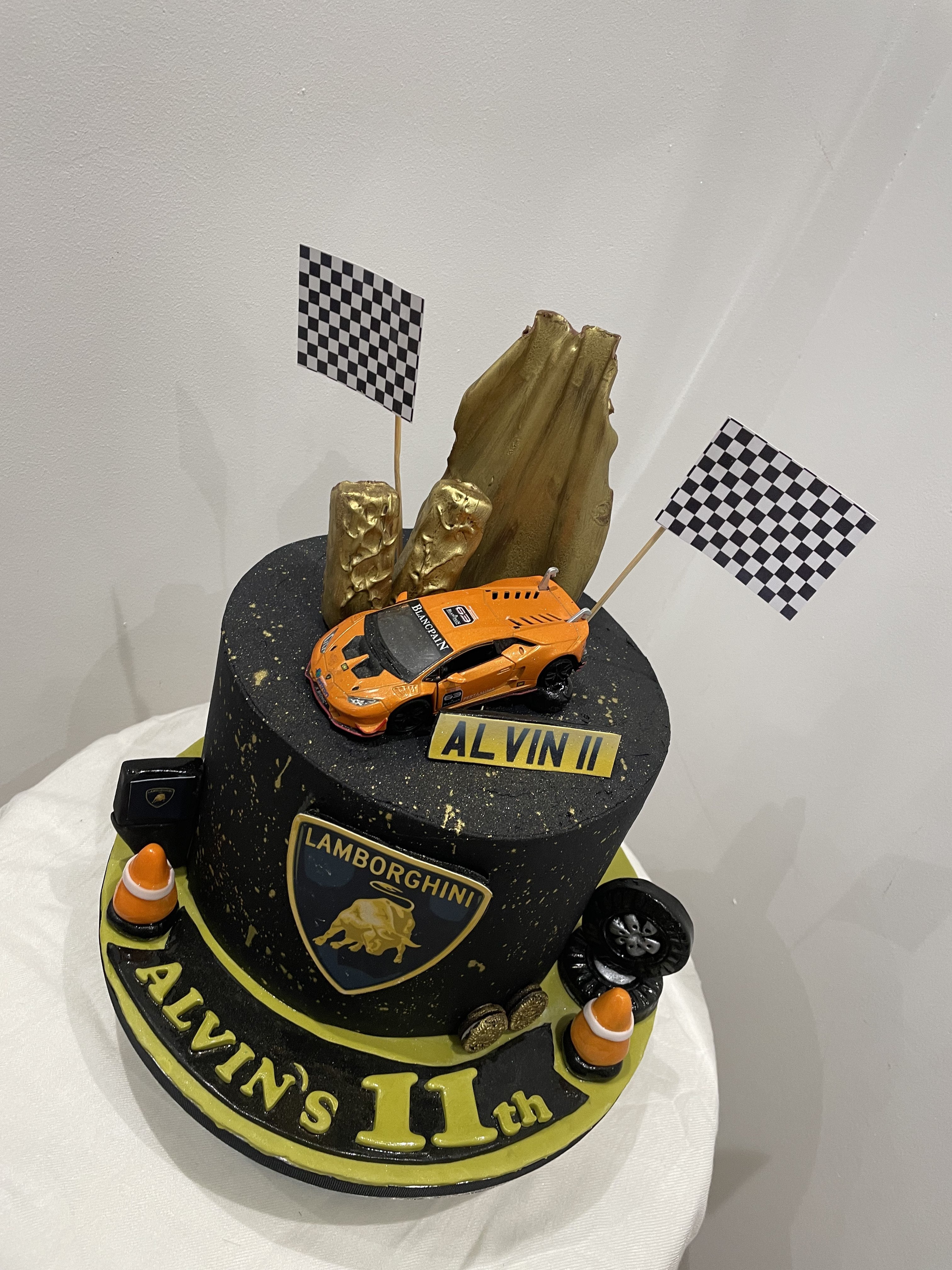 LAMBO THEMED CAKE