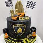 LAMBO THEMED CAKE