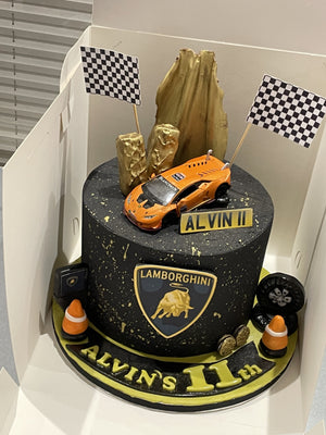 LAMBO THEMED CAKE