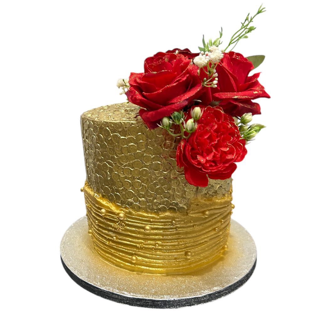 PURE GOLD FLORAL CAKE