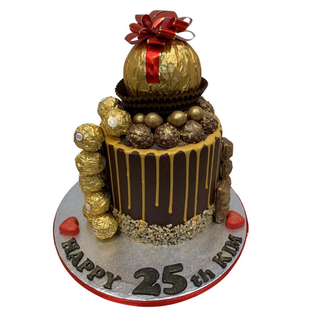 FERRERO ROCHER GOLD DRIP CAKE