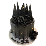 BLACK SHARD & GOLD LEAF CAKE