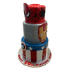 COMIC BOOK HERO 3-TIER CAKE