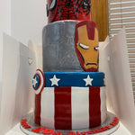 COMIC BOOK HERO 3-TIER CAKE