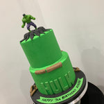 GREEN MONSTER THEME CELEBRATION CAKE