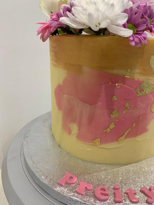 GOLD ART - FLOWER CAKE