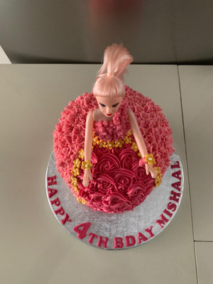Pink Doll Cake 2 Kg and Card