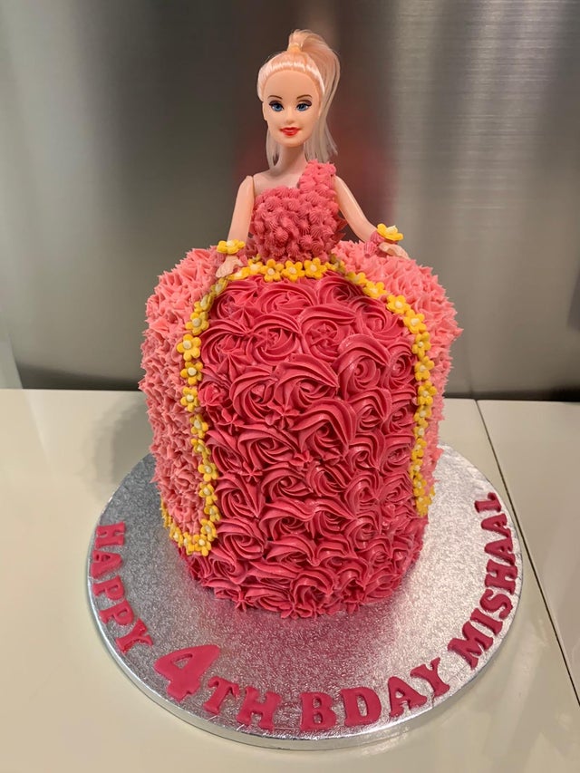 In Honor of the Barbie Movie and a Friend's Birthday, the Iconic Barbie Cake!  : r/cakedecorating